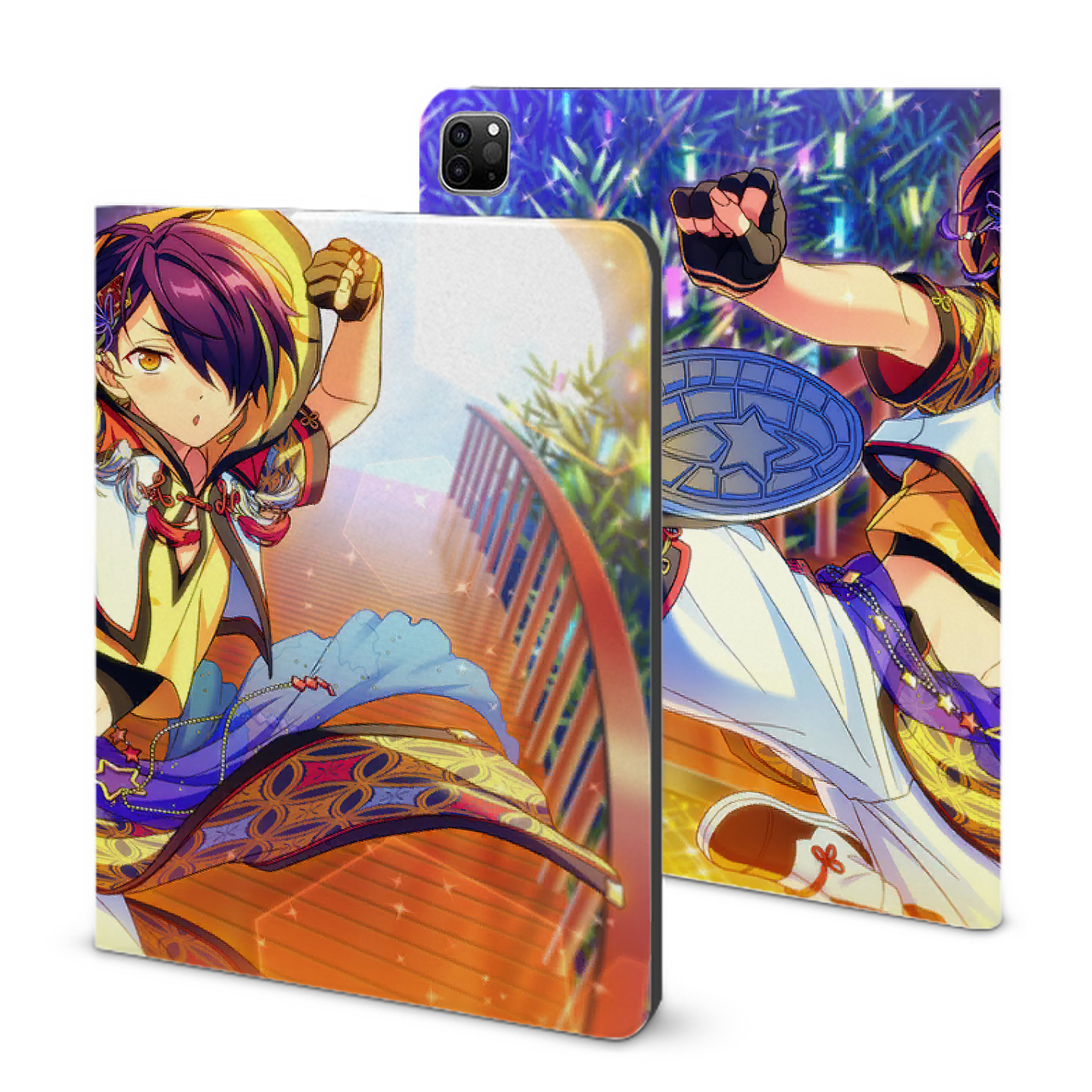 （画像用） あんさんぶるスターズ! Ensemble Stars IPad ケース ブック型 PUレザー TPU 耐衝撃 軽量 薄型 ペン収納なし 全面保護 IPad 各モデル対応